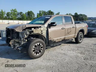 2021 Nissan Titan Pro-4X with VIN 1N6AA1ED0MN507652, listed as a Copart auction lot 62156505 with 13,085 mi miles and Salvage title. Bid and sale history available at DreamBid. Image 1.