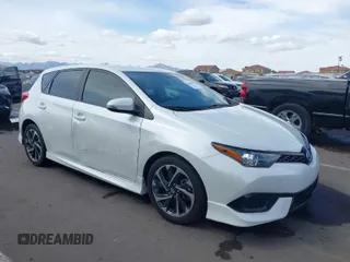 2016 Scion iM with VIN JTNKARJE4GJ517791, listed as a IAAI auction lot 41806605 with 140,956 mi miles. Bid and sale history available at carsss.com. Image 1.