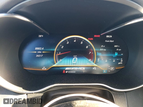 2021 Mercedes-Benz GLC with VIN W1N0G6EBXMF945798, listed as a Copart auction lot 88823235 with 34,317 mi miles and Salvage Title. Bid and sale history available at carsss.com. Image 9.