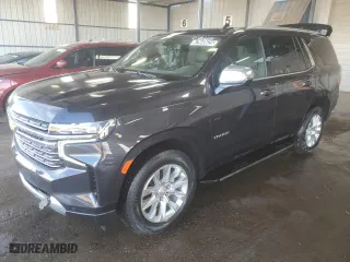 2023 Chevrolet Tahoe Premier with VIN 1GNSKSKD4PR458118, listed as a Copart auction lot 47948625 with 21,688 mi miles and Clean Title. Bid and sale history available at carsss.com. Image 1.