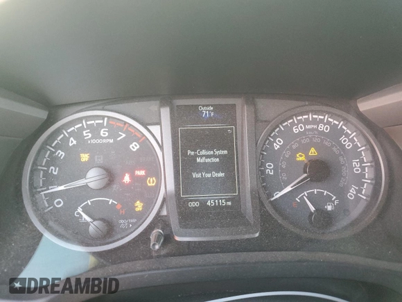 2023 Toyota Tacoma 4WD SR with VIN 3TYCZ5AN0PT110522, listed as a Copart auction lot 82789424 with 45,115 mi miles and Salvage Title. Bid and sale history available at carsss.com. Image 9.
