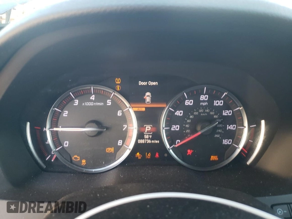 2019 Acura MDX Technology with VIN 5J8YD4H04KL025196, listed as a Copart auction lot 88458975 with 88,736 mi miles and Salvage title. Bid and sale history available at DreamBid. Image 9.