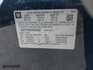 2014 Chevrolet Equinox LT with VIN 2GNFLFEK9E6353955, listed as a IAAI auction lot 41457568 with 162,405 mi miles. Bid and sale history available at carsss.com. Image 9.