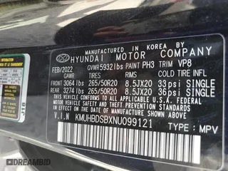2022 Genesis GV80 with VIN KMUHBDSBXNU099121, listed as a Copart auction lot 64289034 with 28,009 mi miles and Salvage Title. Bid and sale history available at carsss.com. Image 13.