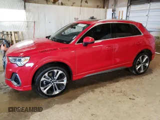2020 Audi Q3 S line Premium Plus with VIN WA1EECF35L1016567, listed as a Copart auction lot 51137313 with 38,294 mi miles. Bid and sale history available at carsss.com. Image 1.
