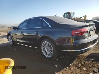 2015 Audi A8 L 4.0T with VIN WAU32AFD0FN016733, listed as a Copart auction lot 48564865 with 102,581 mi miles and Salvage Title. Bid and sale history available at carsss.com. Image 2.
