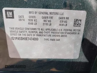 2014 Chevrolet Cruze LS with VIN 1G1PA5SH8E7474099, listed as a IAAI auction lot 42232347 with 130,351 mi miles and . Bid and sale history available at DreamBid. Image 9.