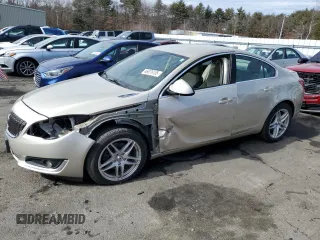 2015 Buick Regal with VIN 2G4GK5EX8F9141808, listed as a Copart auction lot 46076105 with 137,347 mi miles and Salvage Title. Bid and sale history available at carsss.com. Image 1.