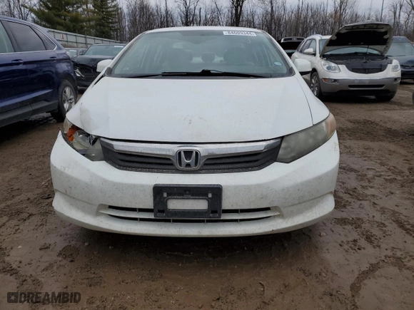 2012 Honda Civic Sdn LX with VIN 2HGFB2F50CH326529, listed as a Copart auction lot 84609344 with 122,617 mi miles and Clean Title. Bid and sale history available at carsss.com. Image 5.