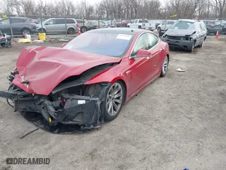 2017 Tesla Model S 100D with VIN 5YJSA1E28HF217380, listed as a IAAI auction lot 41450496 with 130105 miles. Bid and sale history available at carsss.com. Image 17.