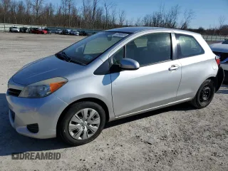 2012 Toyota Yaris L with VIN JTDJTUD38CD536859, listed as a Copart auction lot 53068655 with 161,886 mi miles and Salvage Title. Bid and sale history available at carsss.com. Image 1.