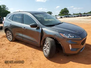 2020 Ford Escape Titanium Hybrid with VIN 1FMCU0DZ3LUC29663, listed as a Copart auction lot 59543145 with 65,918 mi miles and Salvage title. Bid and sale history available at DreamBid. Image 4.