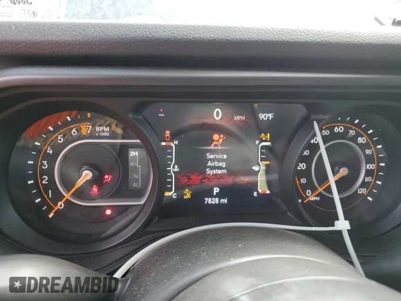 2024 Jeep Gladiator Sport S with VIN 1C6HJTAG7RL120930, listed as a Copart auction lot 55958815 with 7,828 mi miles and Salvage title. Bid and sale history available at DreamBid. Image 9.