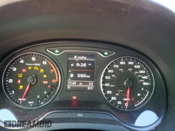 2016 Audi A3 2.0T Premium Plus with VIN WAUE8GFF4G1058374, listed as a Copart auction lot 63892462 with 37,188 mi miles. Bid and sale history available at carsss.com. Image 8.