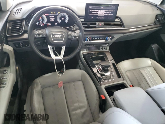 2021 Audi Q5 Premium with VIN WA1G2AFY9M2048564, listed as a Copart auction lot 89156695 with 59,950 mi miles and Salvage title. Bid and sale history available at DreamBid. Image 8.