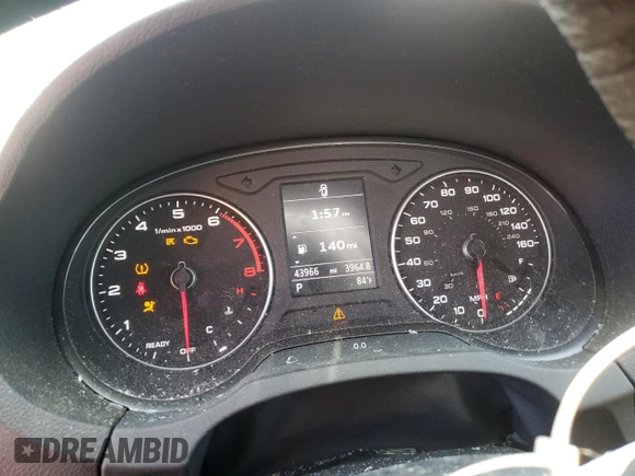 2018 Audi A3 Sedan Premium with VIN WAUB8GFF0J1066319, listed as a Copart auction lot 67491053 with 43,966 mi miles. Bid and sale history available at carsss.com. Image 9.