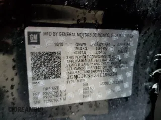 2019 Chevrolet Trax LS with VIN 3GNCJKSB2KL196234, listed as a Copart auction lot 51243465 with 133,754 mi miles and Salvage Title. Bid and sale history available at carsss.com. Image 13.