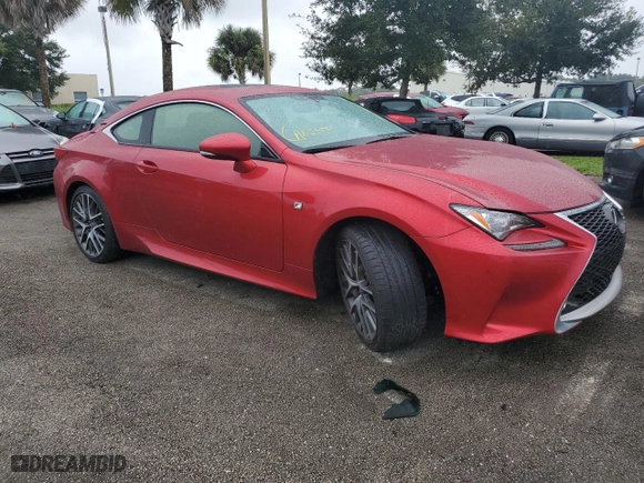2015 Lexus RC 350 with VIN JTHHE5BC0F5003886, listed as a Copart auction lot 74588314 with 0 mi miles and Salvage Title. Bid and sale history available at carsss.com. Image 4.