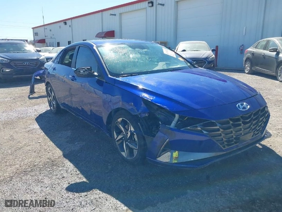 2023 Hyundai Elantra Limited with VIN KMHLP4AG1PU372487, listed as a IAAI auction lot 41752323 with 77,212 mi miles. Bid and sale history available at carsss.com. Image 1.