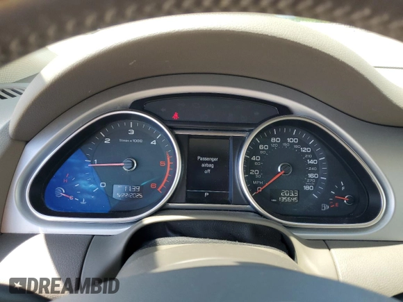 2014 Audi Q7 Premium Plus with VIN WA1LMAFE6ED012514, listed as a Copart auction lot 57918725 with 135,645 mi miles and Salvage title. Bid and sale history available at DreamBid. Image 9.