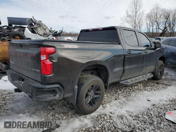2020 Chevrolet Silverado 1500 Custom Trail Boss with VIN 1GCPYCEF3LZ143725, listed as a Copart auction lot 89216245 with 77,373 mi miles and Salvage Title. Bid and sale history available at DreamBid. Image 3.
