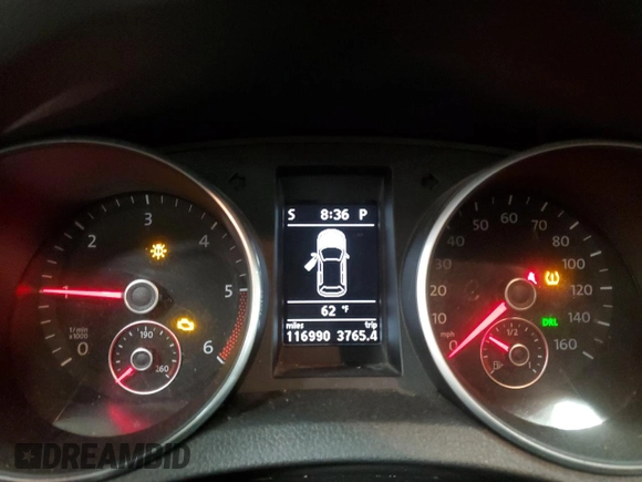 2011 Volkswagen Golf TDI z VIN WVWDM7AJ4BW329600, wystawiony jako Copart lot #42620015 z przebiegiem 116 990 mil mil oraz Szkoda całkowita • Salvage title. Historia ofert i sprzedaży dostępna na DreamBid. Obrazek 9.