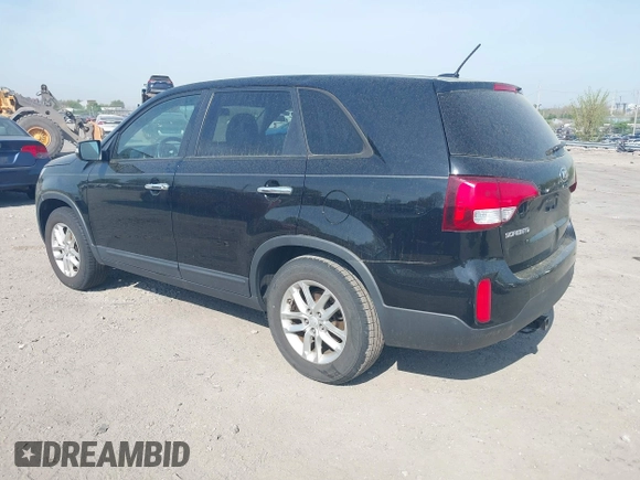 2014 Kia Sorento LX with VIN 5XYKT3A63EG522370, listed as a IAAI auction lot 42123046 with 74,240 mi miles. Bid and sale history available at carsss.com. Image 3.