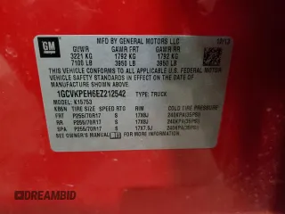 2014 Chevrolet Silverado 1500 Work Truck with VIN 1GCVKPEH6EZ212542, listed as a Copart auction lot 48372985 with Not Provided miles and Clean Title. Bid and sale history available at DreamBid. Image 13.