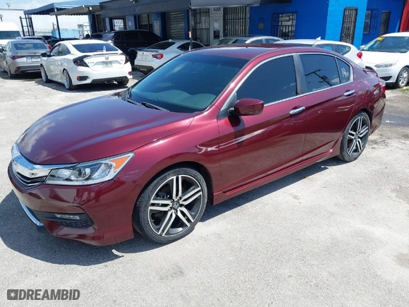 2016 Honda Accord Sedan Sport with VIN 1HGCR2F56GA104998, listed as a IAAI auction lot 41930519 with 85,956 mi miles. Bid and sale history available at carsss.com. Image 2.
