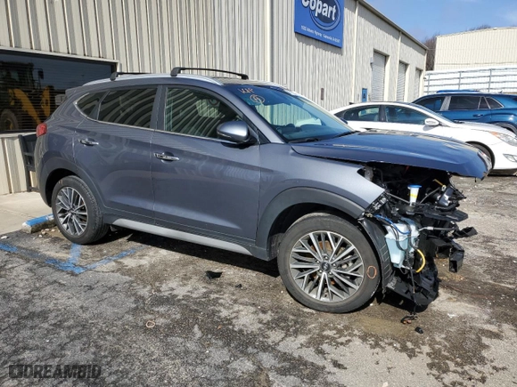 2021 Hyundai Tucson Limited with VIN KM8J33AL7MU407944, listed as a Copart auction lot 44103475 with 36,727 mi miles and Salvage Title. Bid and sale history available at carsss.com. Image 4.