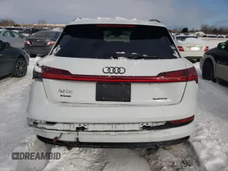 2022 Audi e-tron Premium with VIN WA1AAAGE4NB023103, listed as a Copart auction lot 43551575 with 97,461 mi miles and Salvage Title. Bid and sale history available at DreamBid. Image 6.