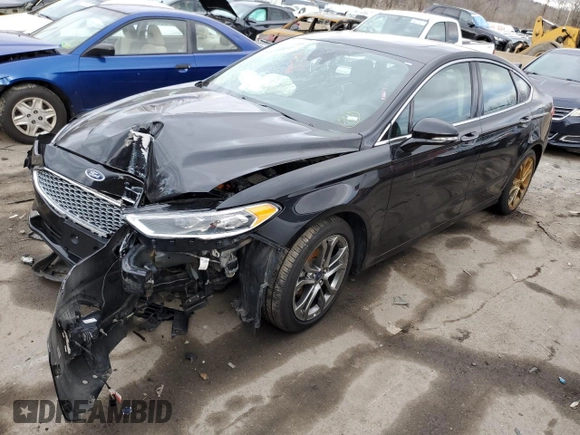 2020 Ford Fusion Hybrid Titanium with VIN 3FA6P0RU7LR157059, listed as a Copart auction lot 37586093 with 0 mi miles. Bid and sale history available at carsss.com. Image 1.