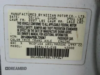 2011 Nissan Sentra SR with VIN 3N1AB6AP8BL729367, listed as a Copart auction lot 60301965 with 194,450 mi miles and Clean title. Bid and sale history available at DreamBid. Image 12.