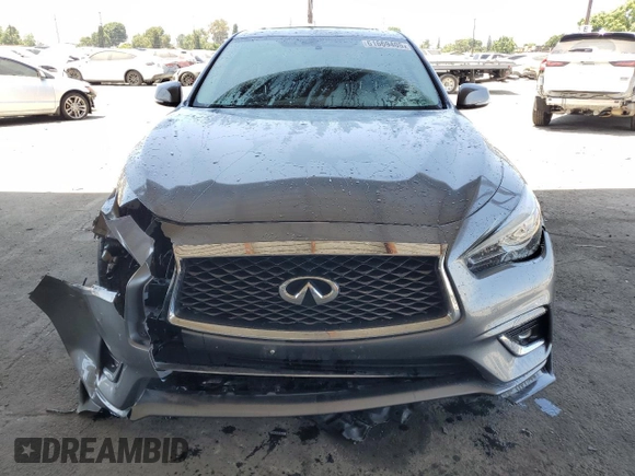 2019 Infiniti Q50 Luxe with VIN JN1EV7AP8KM514432, listed as a Copart auction lot 61669405 with 49,753 mi miles and Salvage title. Bid and sale history available at DreamBid. Image 5.