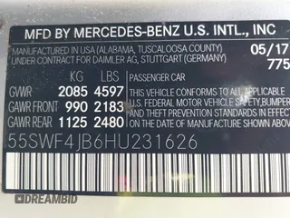 2017 Mercedes-Benz C 300 z VIN 55SWF4JB6HU231626, wystawiony jako IAAI lot #42065902 z przebiegiem 74 607 mil mil oraz . Historia ofert i sprzedaży dostępna na DreamBid. Obrazek 9.