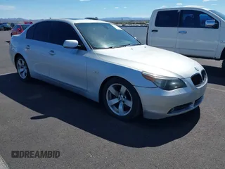 2006 BMW 5 Series 525i with VIN WBANE53586CK81545, listed as a IAAI auction lot 42677250 with 148,285 mi miles and . Bid and sale history available at DreamBid. Image 1.