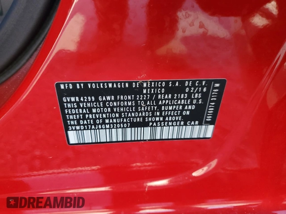 2016 Volkswagen Jetta Sport z VIN 3VWD17AJ6GM320507, wystawiony jako Copart lot #60421515 z przebiegiem 111 396 mil mil oraz Nie do naprawy • Non repairable. Historia ofert i sprzedaży dostępna na DreamBid. Obrazek 12.