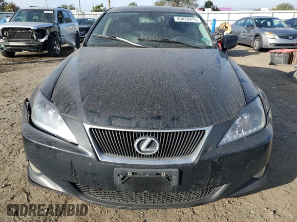 2006 Lexus IS 250 Manual with VIN JTHBK262262011648, listed as a Copart auction lot 43478415 with 328,251 mi miles and Clean Title. Bid and sale history available at carsss.com. Image 5.
