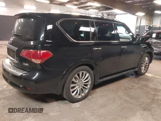 2017 Infiniti QX80 with VIN JN8AZ2NE1H9160930, listed as a IAAI auction lot 42080203 with 92,222 mi miles. Bid and sale history available at carsss.com. Image 4.