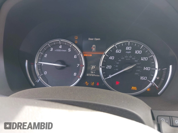 2016 Acura MDX w/Tech with VIN 5FRYD4H43GB014801, listed as a IAAI auction lot 39256120 with 73,769 mi miles. Bid and sale history available at carsss.com. Image 7.