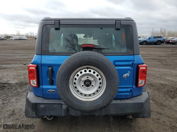 2021 Ford Bronco with VIN 1FMDE5AH5MLA75684, listed as a Copart auction lot 53048815 with 56,265 mi miles and Salvage Title. Bid and sale history available at carsss.com. Image 6.
