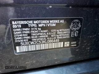 2019 BMW X7 xDrive40i z VIN 5UXCW2C53KL086449, wystawiony jako Copart lot #51090755 z przebiegiem 109 920 mil mil oraz Czysty tytuł • Clean title. Historia ofert i sprzedaży dostępna na DreamBid. Obrazek 14.