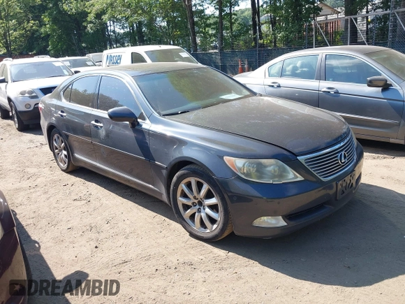 2008 Lexus LS 460 with VIN JTHBL46F485061741, listed as a IAAI auction lot 42631695 with 213,490 mi miles and . Bid and sale history available at DreamBid. Image 1.