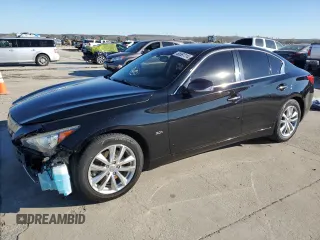 2017 Infiniti Q50 Signature Edition with VIN JN1EV7AP3HM735784, listed as a Copart auction lot 85597114 with 119,249 mi miles and Salvage Title. Bid and sale history available at DreamBid. Image 1.