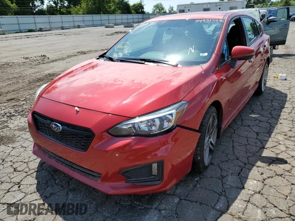 2018 Subaru Impreza Sport with VIN 4S3GTAK68J3739601, listed as a Copart auction lot 54931392 with 0 mi miles. Bid and sale history available at carsss.com. Image 2.