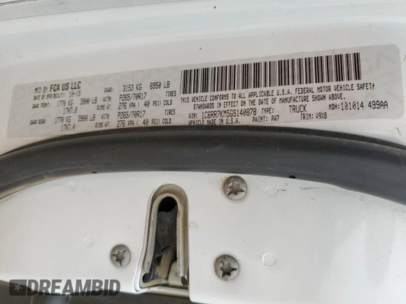 2016 Ram 1500 Tradesman z VIN 1C6RR7KM5GS140878, wystawiony jako Copart lot #79187594 z przebiegiem 212 686 mil mil oraz Szkoda całkowita • Salvage title. Historia ofert i sprzedaży dostępna na DreamBid. Obrazek 12.