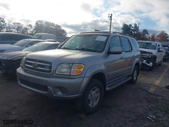 2002 Toyota Sequoia Limited with VIN 5TDZT38A22S102963, listed as a IAAI auction lot 40943398 with 298,881 mi miles. Bid and sale history available at carsss.com. Image 2.