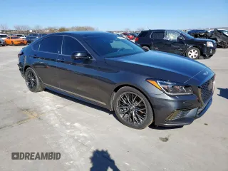 2018 Genesis G80 Sport with VIN KMHGN4JB5JU219162, listed as a Copart auction lot 46816185 with 58,056 mi miles and Salvage Title. Bid and sale history available at DreamBid. Image 4.