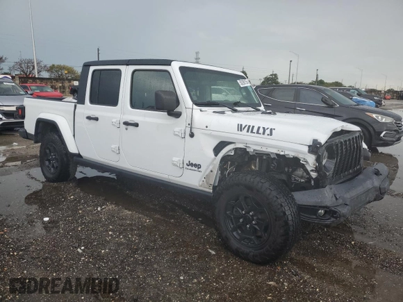 2021 Jeep Gladiator Willys with VIN 1C6HJTAG2ML536554, listed as a Copart auction lot 50298155 with 39,029 mi miles and Salvage Title. Bid and sale history available at carsss.com. Image 4.