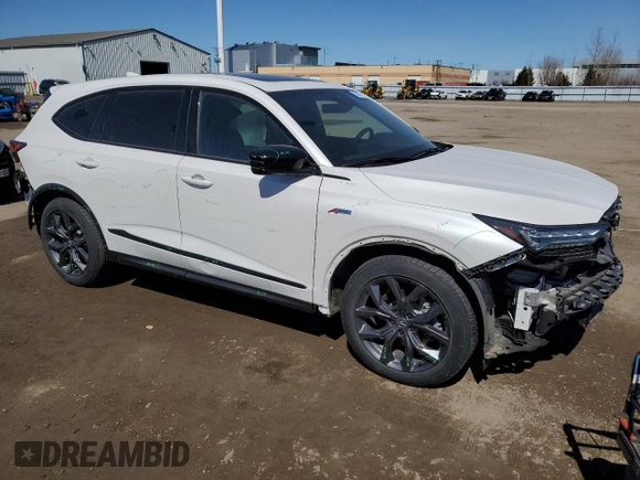 2023 Acura MDX w/A-Spec Package z VIN 5J8YE1H05PL802410, wystawiony jako Copart lot #53023675 z przebiegiem 15 366 mil mil oraz Czysty tytuł • Clean title. Historia ofert i sprzedaży dostępna na DreamBid. Obrazek 4.